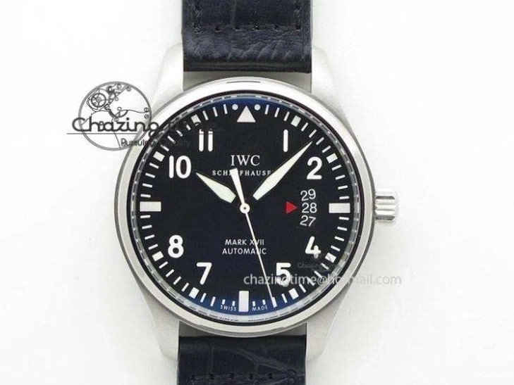 MIROTIME 0417 Big Pilot IW329701 M+F 1:1 Best Edition Black Dial on Brown Leather Strap MY RelaxedFit 7005